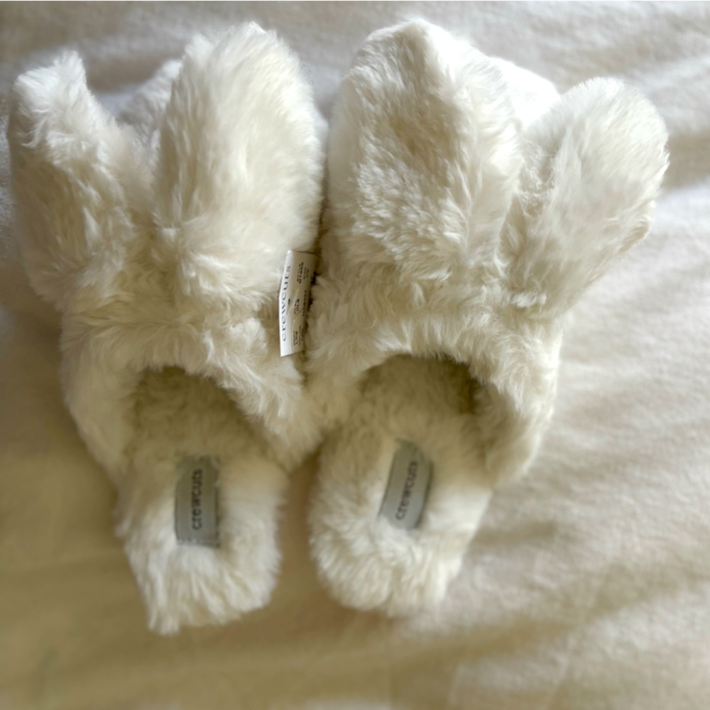NWT Jcrew Crewcuts bunny slippers size 2